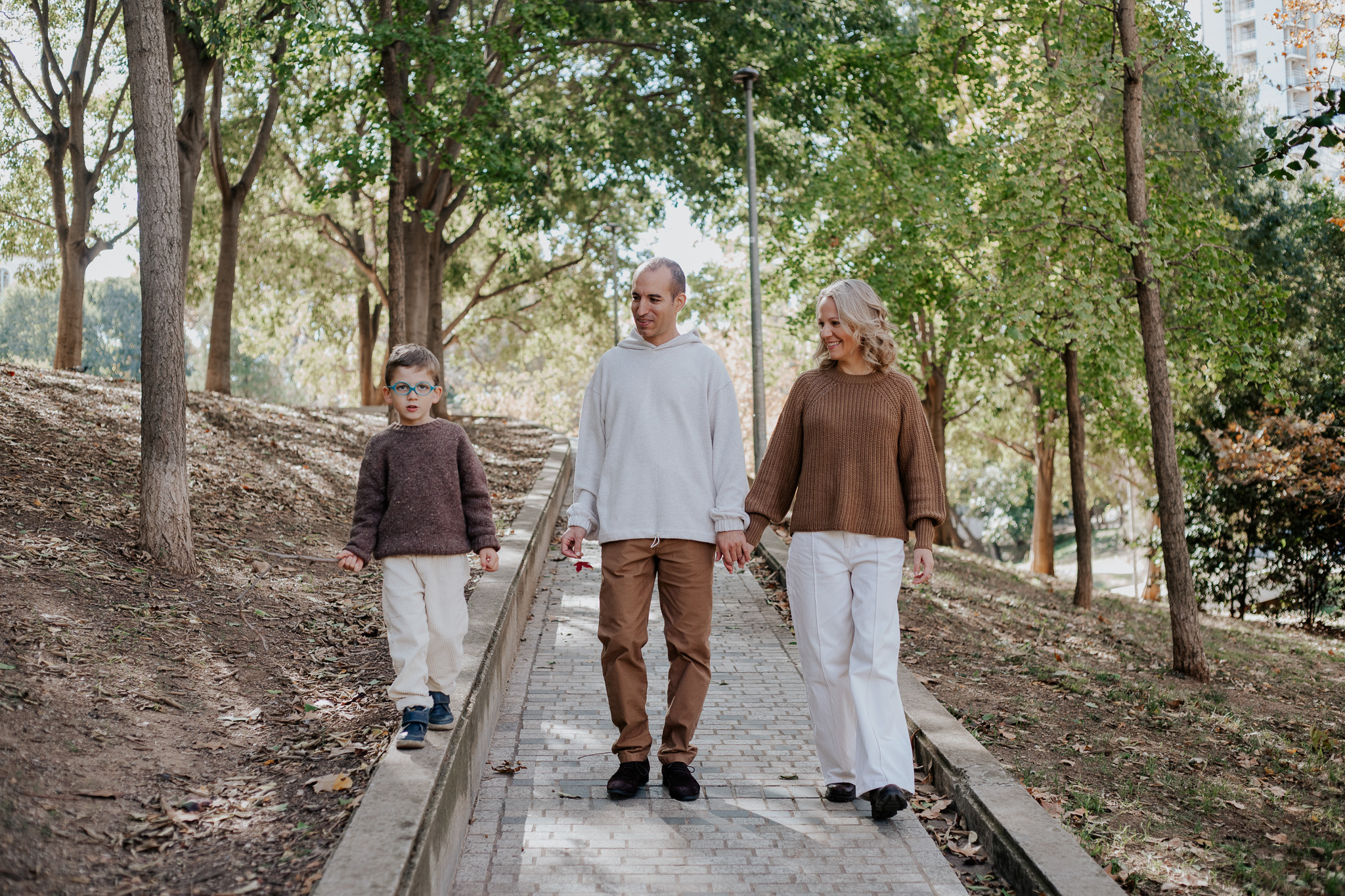 Familia durante una sesión de fotos