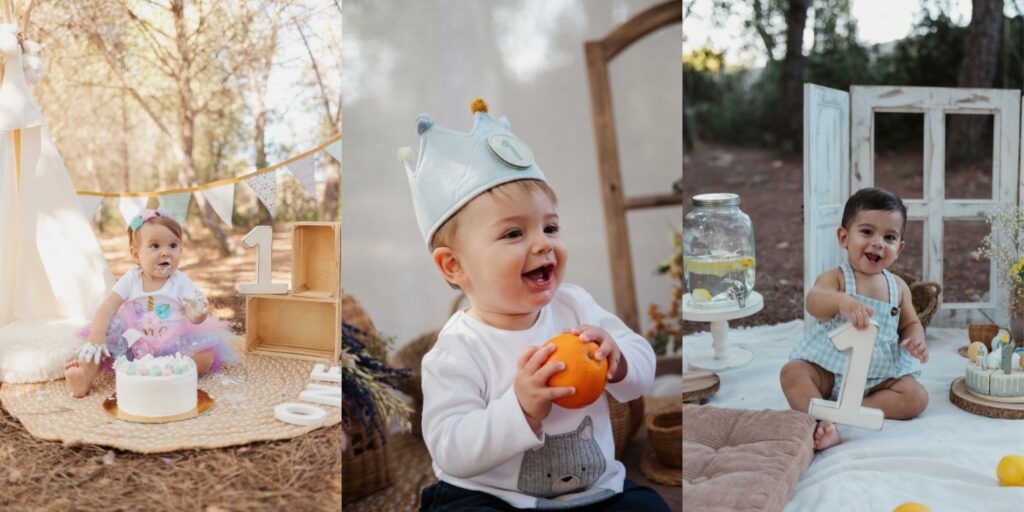 Ideas para una sesión de fotos de primer cumpleaños